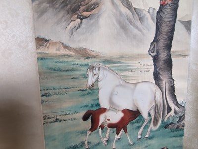 Lot 141 - CHEN YUAN DU | TWO HORSES