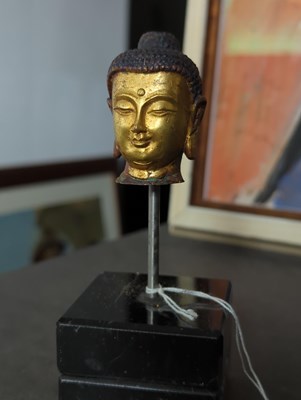 Lot 1 - HEAD OF A BUDDHA