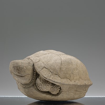 Lot 64 - BAYON STYLE SANDSTONE TURTLE SOUTH-EAST ASIA KHMER 11TH CENTURY