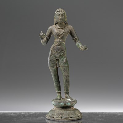 Lot 170 - SOUTH-INDIAN BRONZE CHILD SAINT SAMBANDAR 12TH CENTURY