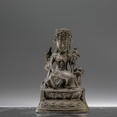 Lot 84 - SEATED BRONZE GUANYIN CHINA 16TH CENTURY MING DYNASTY