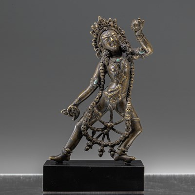 Lot 149 - STANDING TIBETAN BRONZE VAJRAYOGINI 16TH CENTURY