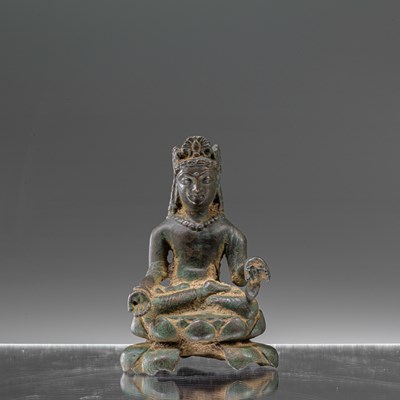 Lot 78 - BUDDHA MAITREYA BRONZE SWAT VALLEY 7TH CENTURY