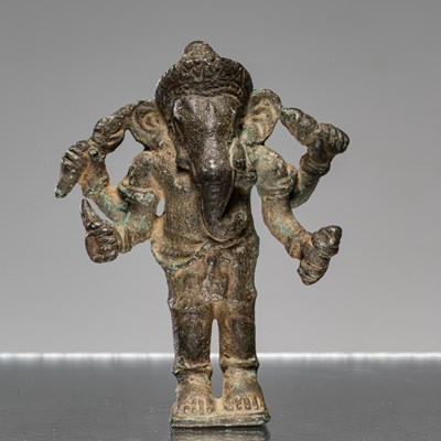 Lot 86 - STANDING GANESHA BRONZE CAMBODIA13 TH CENTURY