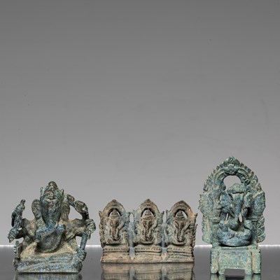 Lot 72 - GROUP OF GANESHAS CAMBODIA 13TH CENTURY