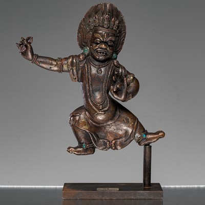 Lot 19 - RARE VAJRAPANI BRONZE TIBET 19TH CENTURY