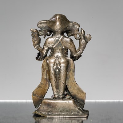 Lot 298 - STANDING GANESHA BRONZE INDIA 18TH CENTURY