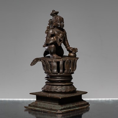 Lot 250 - BALI KRISHNA BRONZE 14TH CENTURY