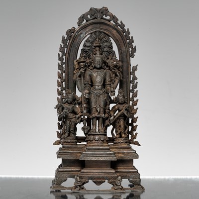 Lot 268 - STANDING BRONZE VISHNU 12TH CENTURY PALA DYNASTY