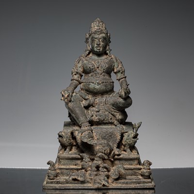 Lot 80 - LARGE SEATED JAMBHALA BRONZE JAVA 12TH CENTURY STYLE JAVA