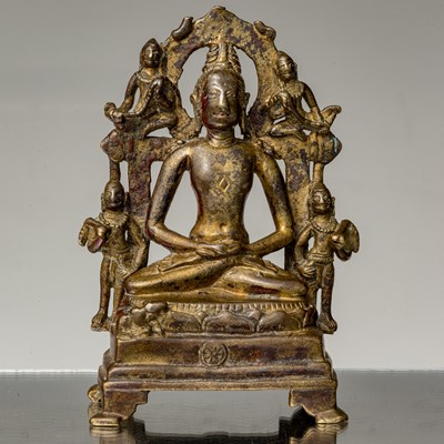 Lot 239 - EXTREMLY RARE BRONZE JAIN INDIA 8TH TO 9TH CENTURY