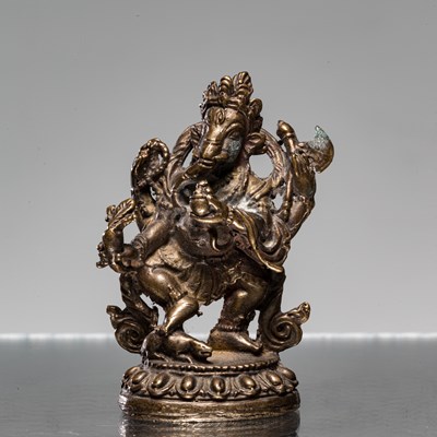 Lot 38 - DANCING GANESHA SILVER NEPAL 19TH CENTURY