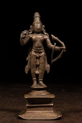 Lot 165 - STANDING BRONZE RAMA INDIA 16TH CENTURY