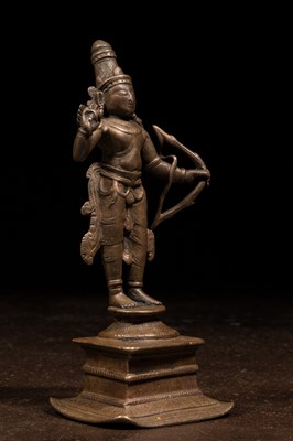 Lot 165 - STANDING BRONZE RAMA INDIA 16TH CENTURY