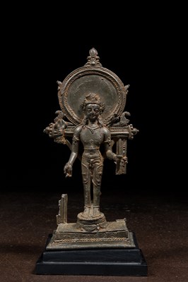Lot 135 - LAKULISHA SHIVA BRONZE BENGAL 12TH CENTURY