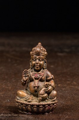 Lot 87 - NEPALESE BRONZE JAMBHALA 19TH CENTURY