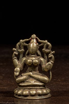 Lot 201 - GAJALAKSHMI BRONZE ORISSA INDIA 12TH - 13TH CENTURY