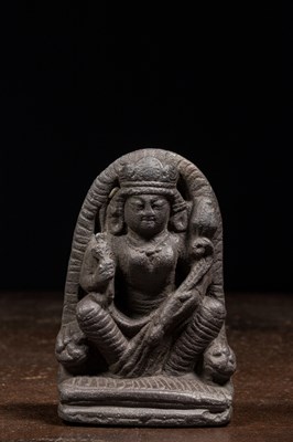Lot 181 - SEATED STONE LAKSHMI KASHMIR 7TH - 9TH CENTURY