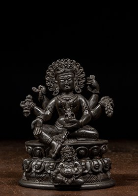 Lot 91 - SEATED BLACKSTONE VASUDHARA INDIA 19TH CENTURY