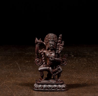 Lot 76 - STANDING SANDLEWOOD DAKINI NEPAL 18TH CENTURY