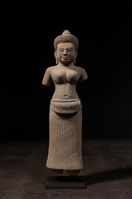 Lot 109 - KHMER SANDSTONE TORSO OF UMA ANGKOR PERIOD 11TH TO 12TH CENTURY