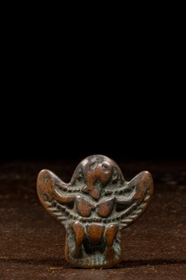 Lot 37 - TOKCHA DEPICTING GARUDA TIBET 13TH CENTURY