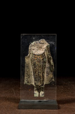 Lot 106 - TORSO OF A BRONZE THAI BUDDHA AYUITTHAY 16TH CENTURY