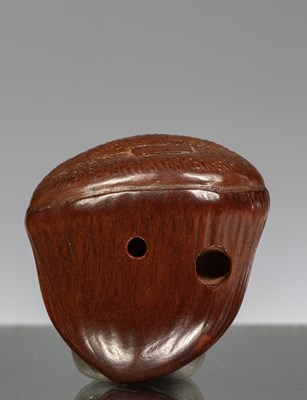 Lot 240 - NETSUKE IN FORM OF A GINGKO NUT