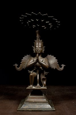 Lot 206 - KNEEILING GARUDA BRONZE INDIA 18TH CENTURY