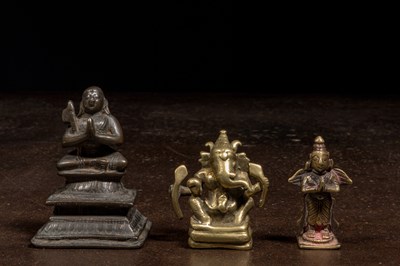 Lot 178 - GROUP OF THREE INDIAN BRONZES