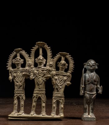 Lot 168 - A GROUP OF INDIAN BRONZE KONDH BRONZES