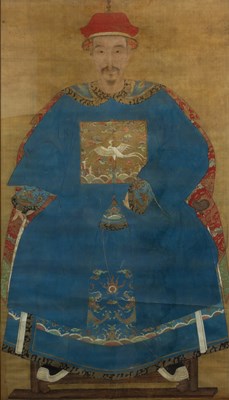 Lot 11 - ANCESTOR PORTRAIT OF A CIVIL OFFICIAL