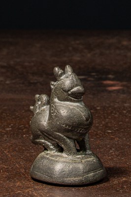 Lot 62 - LION SHAPED OPIUM WEIGHT BURMA APPROXIMATELY 1770 , 20 TICAL