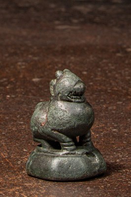 Lot 63 - LION SHAPED OPIUM WEIGHT BURMA , APPROXIMATELY 1680 , 5 TICAL