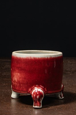 Lot 141 - A FLAMBÉ-GLAZED TRIPOD CENSER CHINA QING DYNASTY 18TH-19TH CENTURY