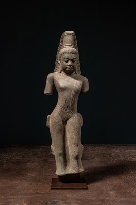 Lot 7 - SANDSTONE AVALOKITESHVARA 7TH CENTURY FROM THAILAND OR VIETNAM