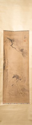 Lot 96 - ZHU DA (BADA SHANREN, 1626–1705) CHINA - CRANE BENEATH A PINE
