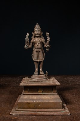 Lot 39 - STANDING BRONZE BHAIRABA INDIA 18TH CENTURY