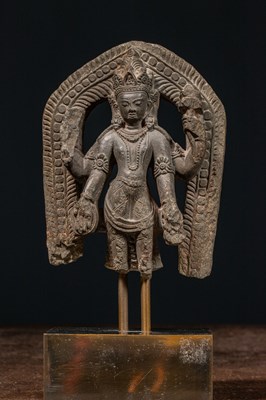 Lot 79 - STANDING STONE AMOGHAPHASA NEPAL 16TH CENTURY