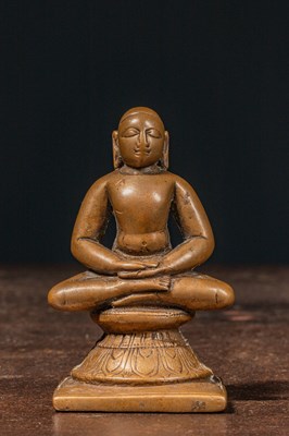 Lot 137 - SEATED BRONZE JAIN INDIA 16TH CENTURY