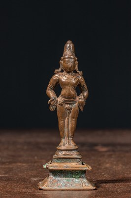 Lot 43 - STANDING SKANDA BRONZE INDIA 16TH CENTURY