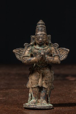Lot 105 - STANDING BRONZE GARUDA INDIA 18TH CENTURY
