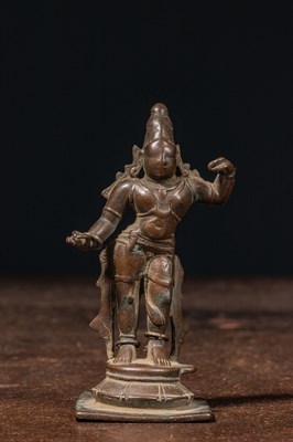 Lot 28 - STANDING BRONZE RAMA INDIA 16TH CENTURY