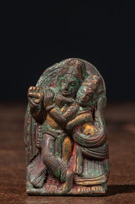 Lot 55 - KRISHNA AND RADHA BRONZE INDIA 18TH CENTURY