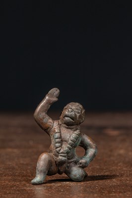Lot 112 - HANUMAN BRONZE INDIA 15TH CENTURY