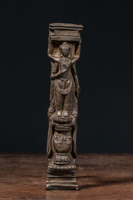 Lot 118 - COPPER REPOUSSE GOD TIBET 16TH CENTURY