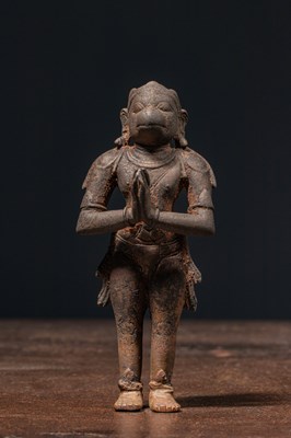 Lot 225 - HANUMAN BRONZE INDIA 15TH CENTURY