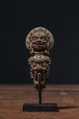 Lot 103 - 19TH CENTURY STONE PHURBU TIBET