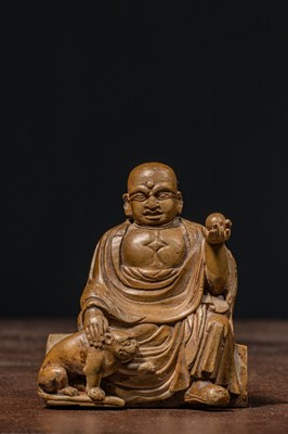 Lot 2 - STONE KUKURIPA LAMA TIBET 15TH - 16TH CENTURY