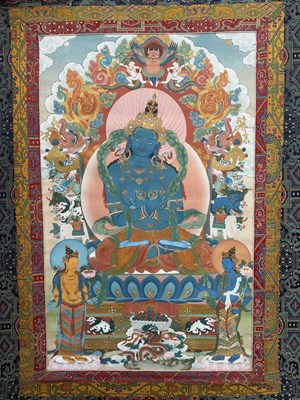 Lot 243 - A THANGKA OF VAJRADHARA PAINTED BY JIGME TAMANG MUGUM NEPAL 2018